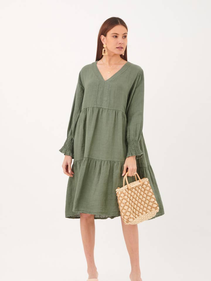 ORNELLA PARIS - Vente Robe – femme - Robe en lin LEL-R52234