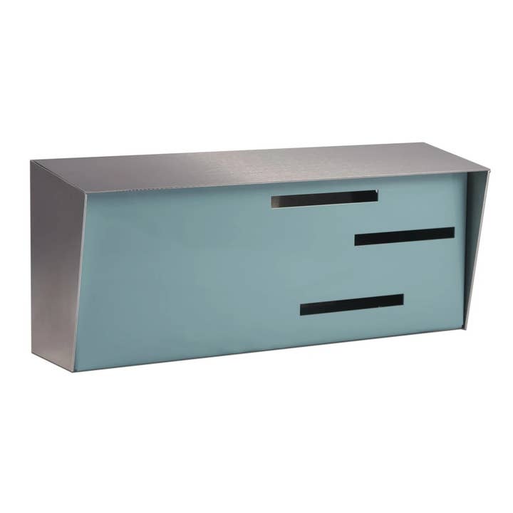 Modern Mailbox | Locking Mailbox - Stainless Steel/Robin Egg for wholesale by Modern Mailbox