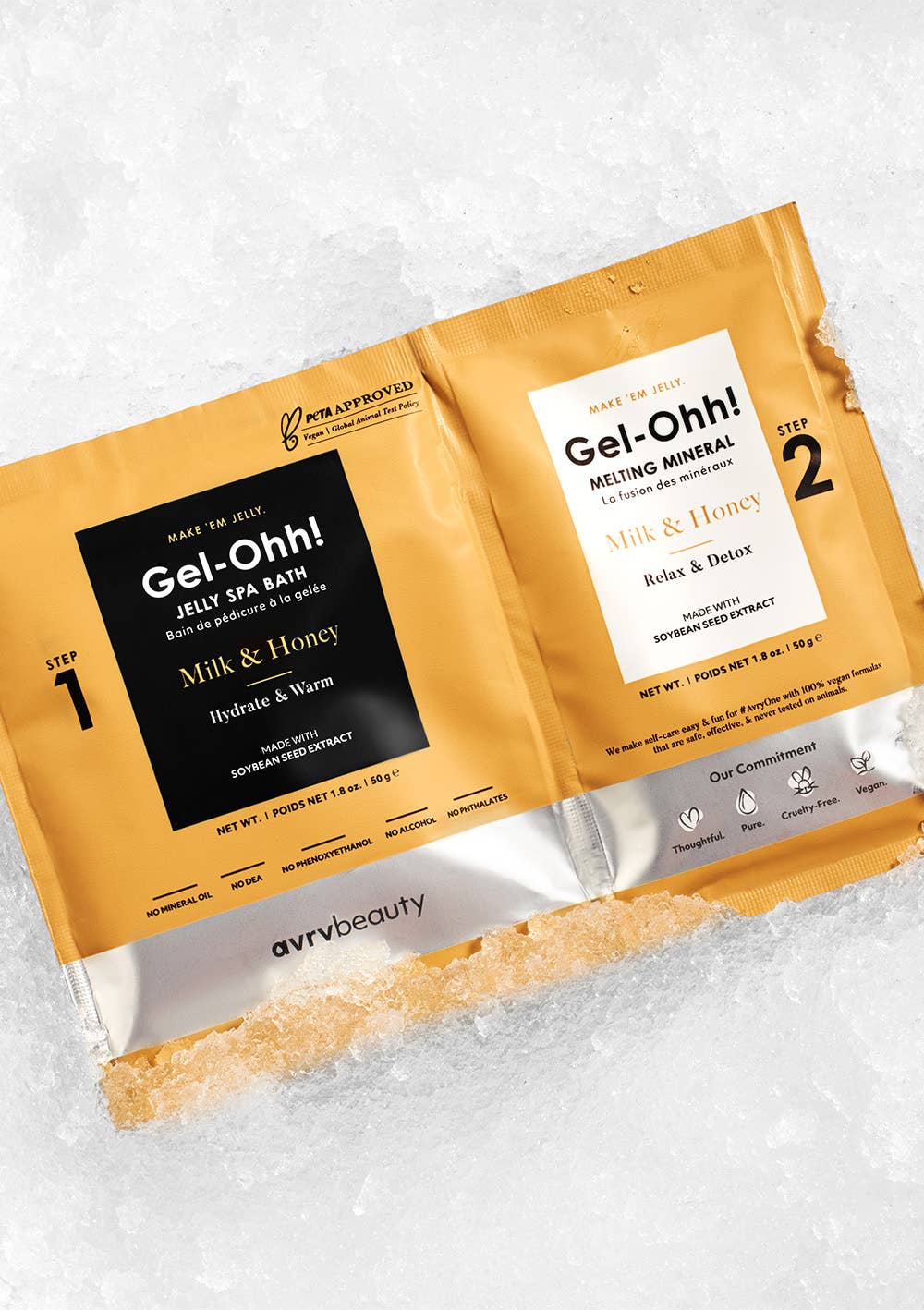 AvryBeauty - Wholesale Nailcare Set - Gel-Ohh! Jelly Spa Pedi Bath - Milk & Honey1