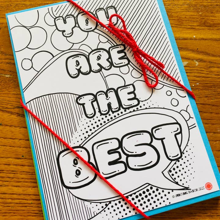 UNDERDOG NATION – Engroshandel Fødselsdagskort – Farve et kort - børns farve lykønskningskort1