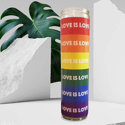 Texrah - Wholesale Votive Candle - Love is Love Candle - LQBTQ+ Gay Pride Lesbian Trans Candle1