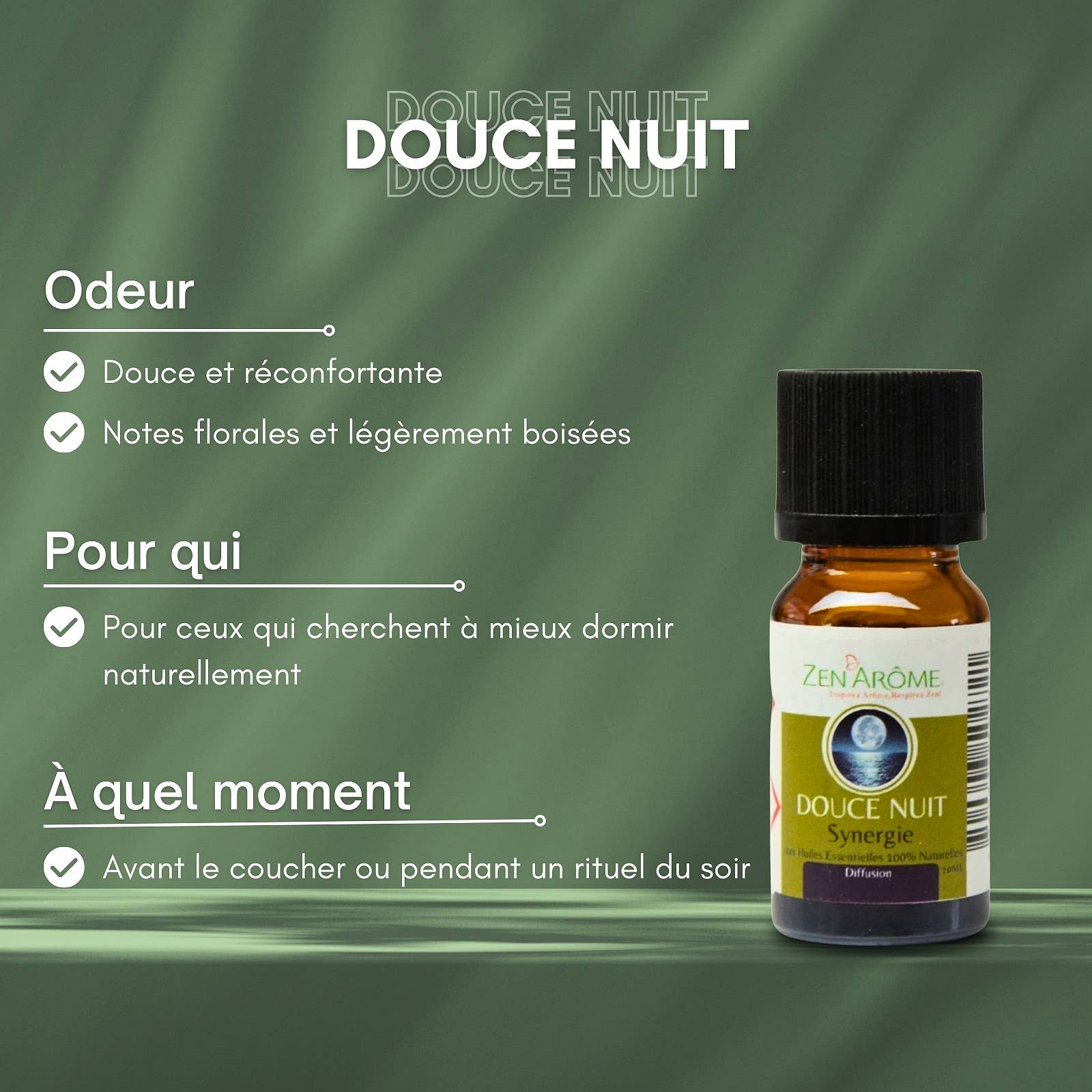 Zen'Arôme - Vente Huile essentielle - Synergie d'Huile Essentielle Douce Nuit à Diffuseur - 10 ml5