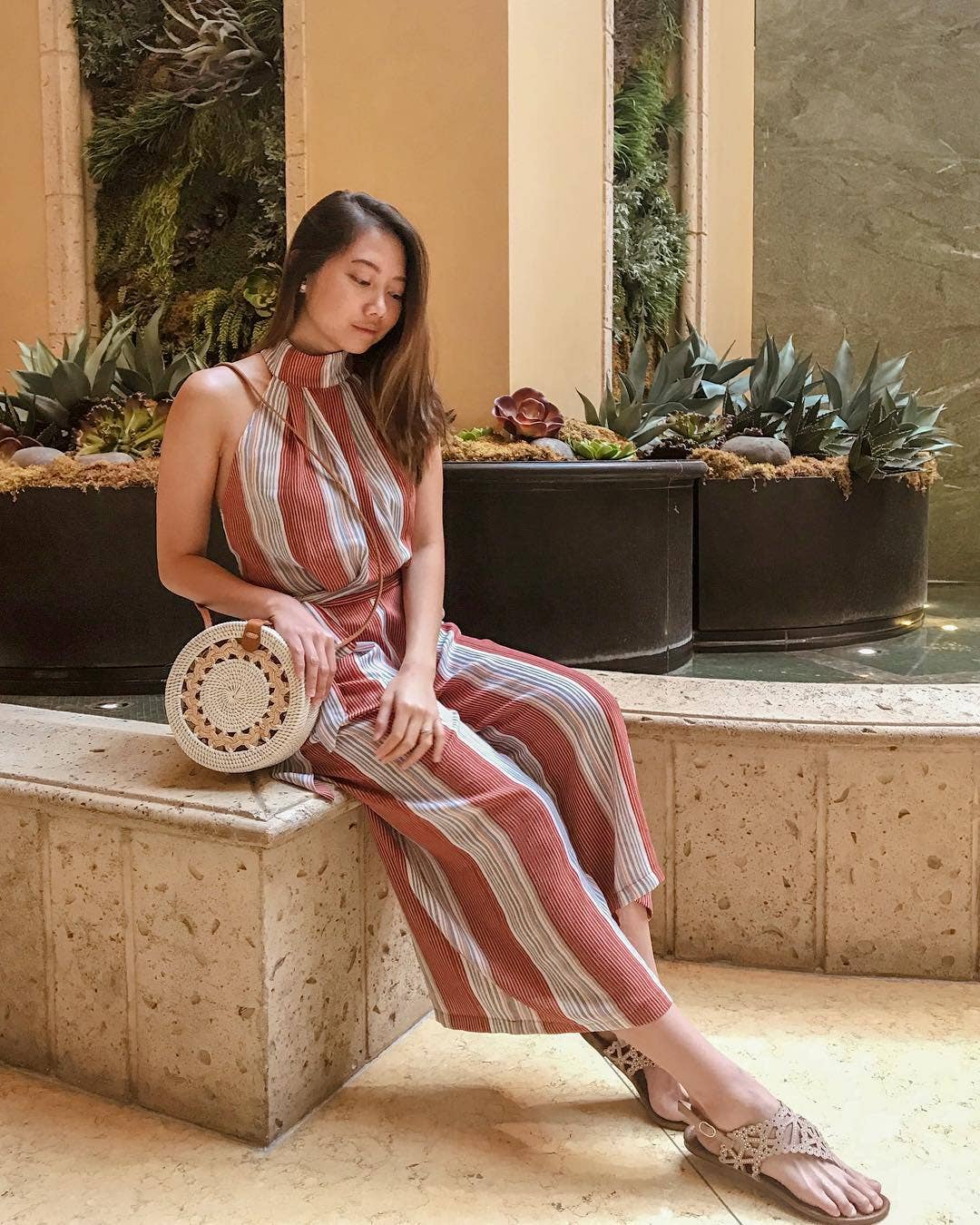 Bali Harvest - Wholesale Crossbody Bag - Women's - Round Ata Rattan Bag (White Braided) - Bali Bag, Straw Bag3