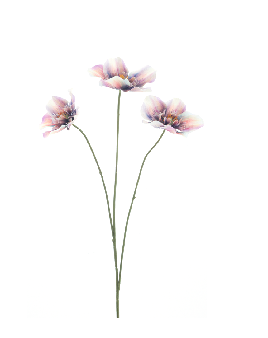 DRYdecorations - Wholesale Artificial Flowers - Helleborus spray Agri purple tak 0