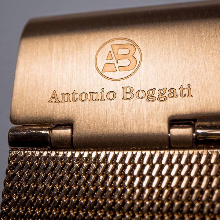 Antonio Boggati Ltd – wholesale Wrist watch – Men's – Couple La Paris Series - Black Rose Gold Mesh 23