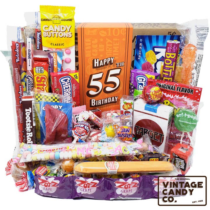 Vintage Candy, LLC – Engroshandel Vingummi – 55 års fødselsdag Retro Candy Gave