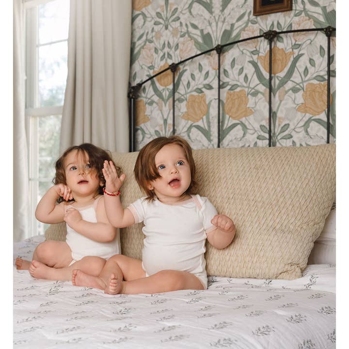 Ivory Rose and Pink Spaghetti Strap Modal Onesie 3 Pack Girls for wholesale on Faire4