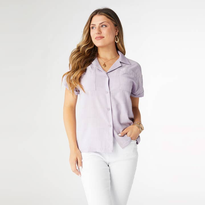 Afton Button Down Top with Pockets for wholesale by COCO + CARMEN