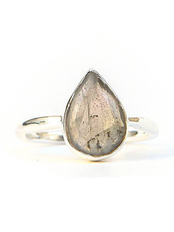 In Love and Labradorite Sterling Ring for wholesale by Fair Anita