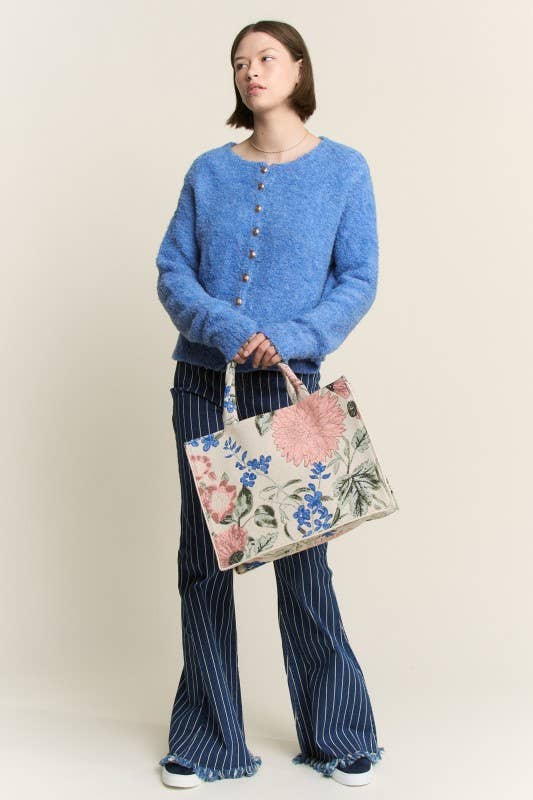 JADE BY JANE - Venta al por mayor Cárdigan - Mujer - CÁRDIGAN DE PUNTO LISO TALLA GRANDE CON BOTONES Y CUELLO REDONDO0