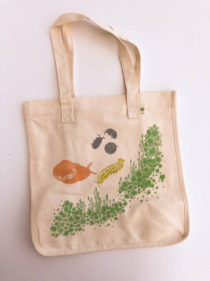 Moss Hemp Tote Bag for wholesale by Solstice Handmade