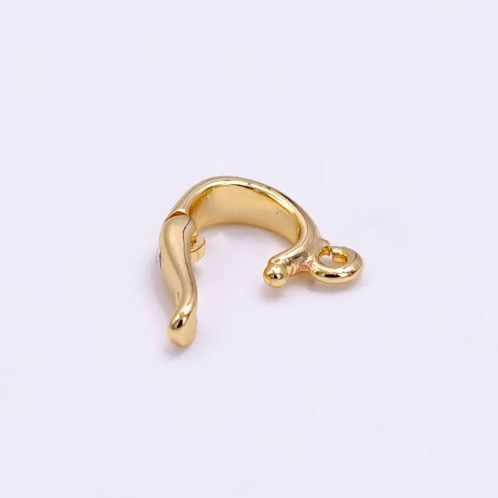Aim Eternal – wholesale Individual charm/pendant – 14K Gold Filled 10mm Mini Snap Latch Bail Minimalist Findings | Z6982