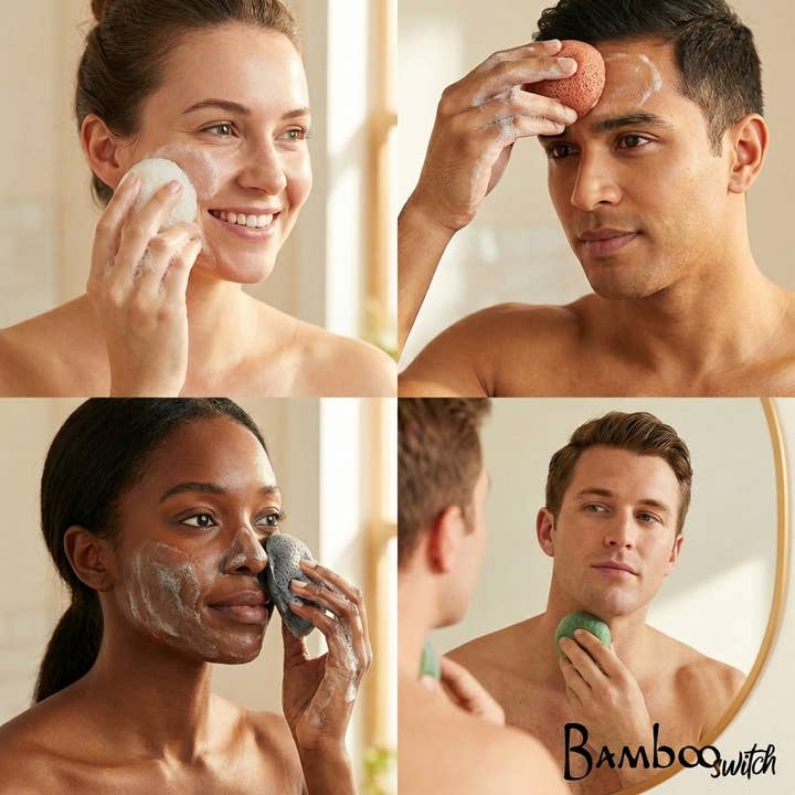 Bamboo Switch - Wholesale Facial Cleanser - Natural Konjac Facial Cleansing Sponge | Rust2