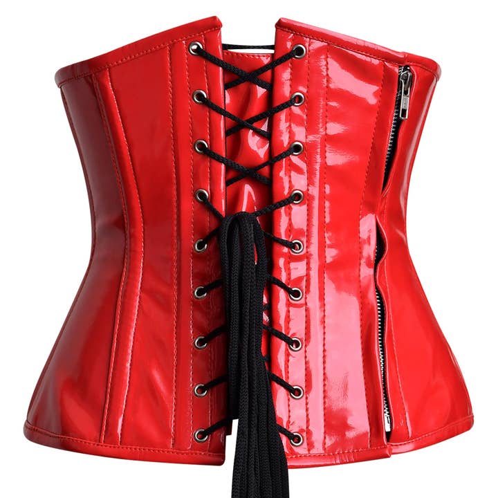 Miss Leather - Wholesale Corset - Women's - Women Red Under bust Corset Top - Corset Vests Outfit