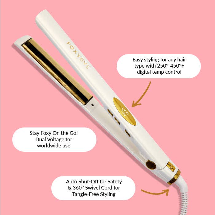 Foxybae Hair - Wholesale Straightener/Flat Iron - Pearl Trés Sleek Titanium Flat Iron (1in)4