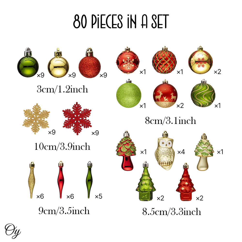 OrnamentallyYou - Vente Lots de décorations - Très grand ensemble de décorations de Noël en forme de forêt enchantée2