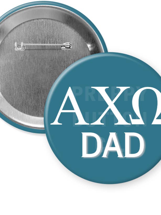 Alpha Chi Omega Dad Button for wholesale by Preppy Button Co. LLC.