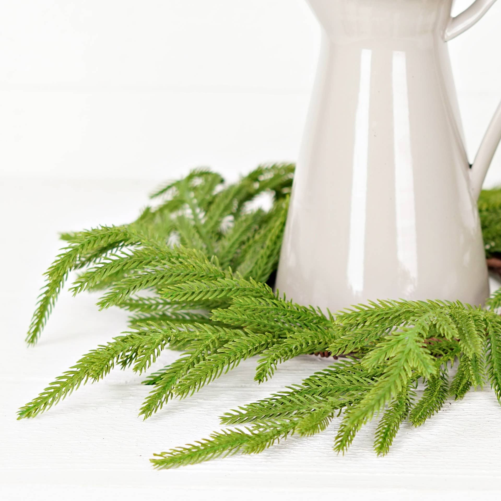 Holiday Depot Inc. - Wholesale Wreath - 510702- 18in(6.5)Wreath-Soft Touch Evergreen Norfolk Pine-8