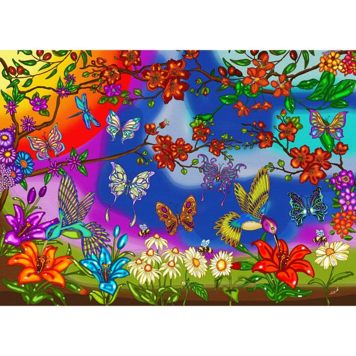 JaCaRou Puzzles Inc. - Wholesale Puzzel - Volwassene - Vlinders en kolibrie 1000stuks legpuzzel1