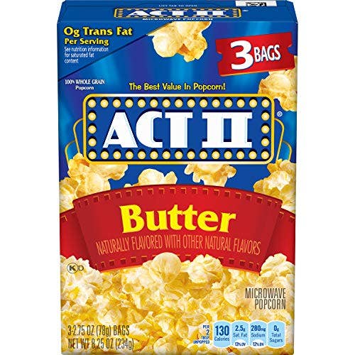 ACT II II Butter Microwave Popcorn 3 Ct. Single Box for wholesale by Shop The King