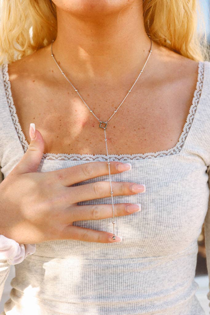 WJW - Wholesale Y-Neck/Lariat Necklace - 18K Gold PVD Stainless Steel Butterfly Lariat Necklace3