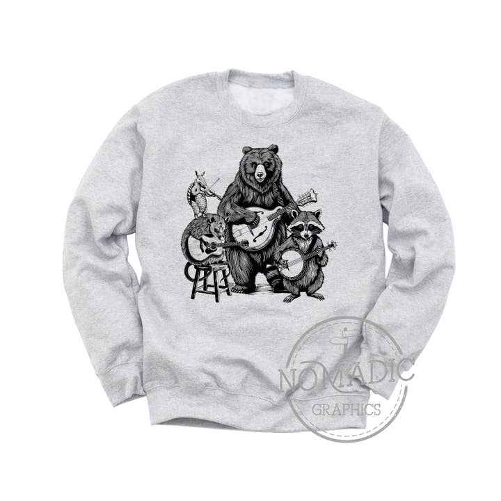 Porch Bandit Band Sweatshirt for wholesale by Nomadic Graphics