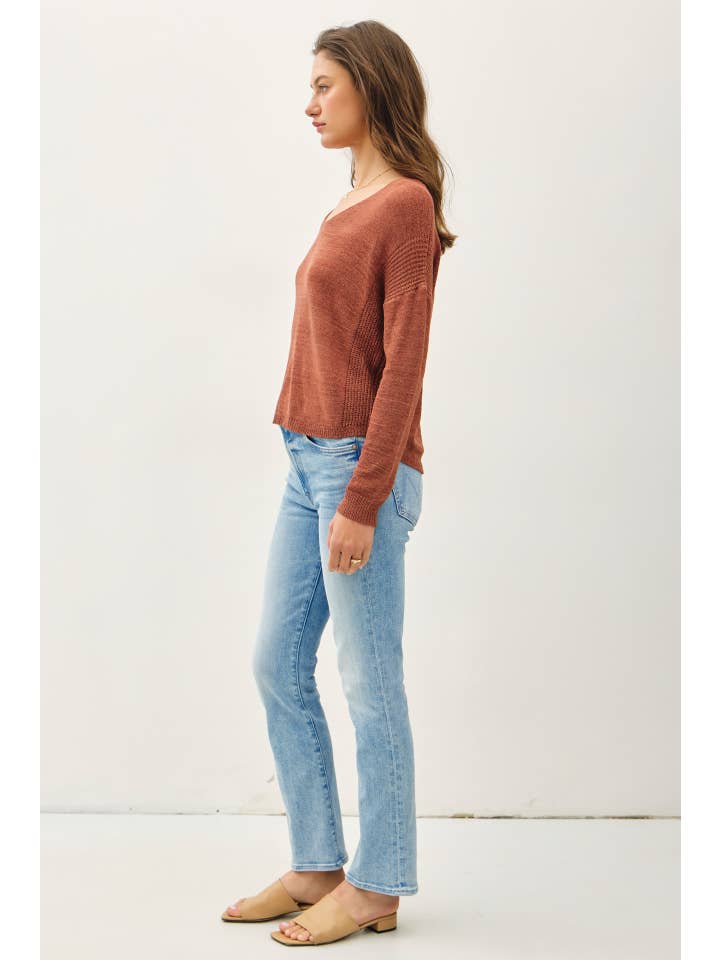 Be Cool - Vente Pull en maille – femme - PULL DÉCONTRACTÉ BREEZY À COL EN V18