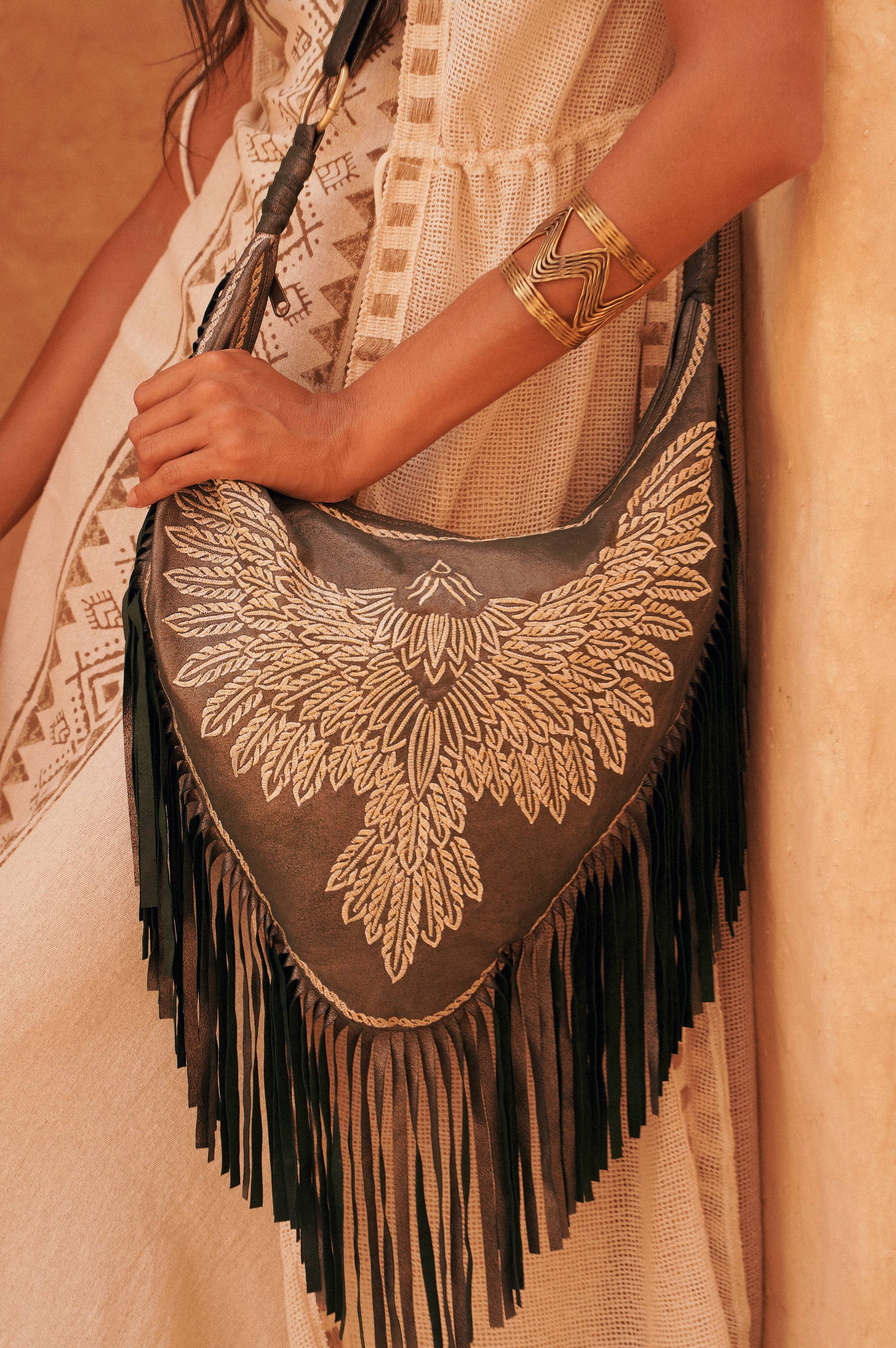 Fly Like An Eagle Bag Metallic Olive for wholesale on Faire6