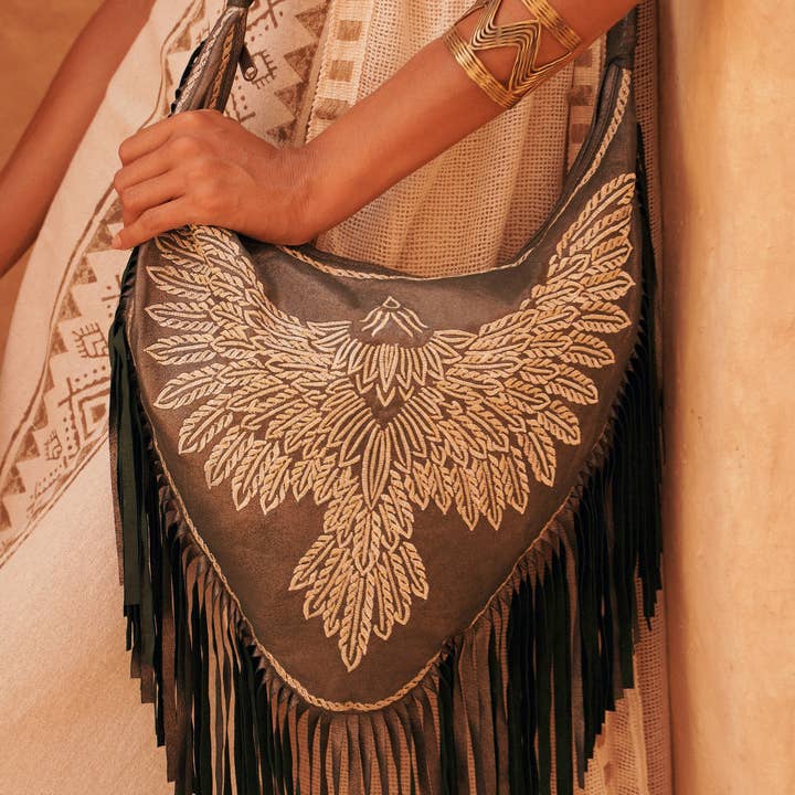 Fly Like An Eagle Bag Metallic Olive for wholesale on Faire6