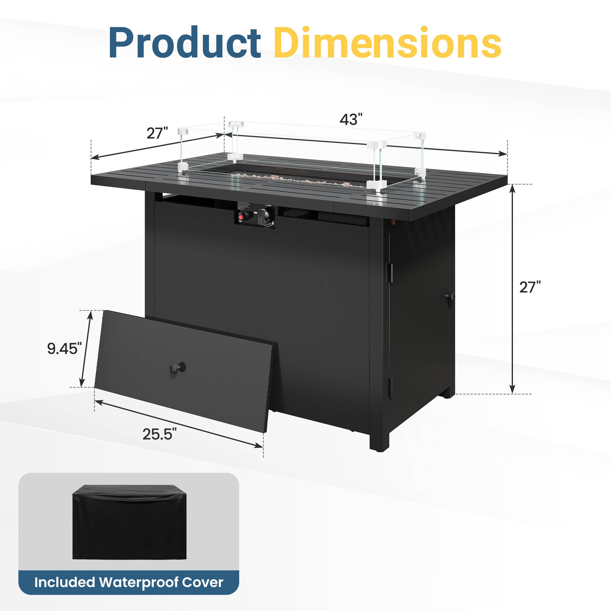 Heynemo - Wholesale Fire Pit - Propane Fire Pit Table, 50000 BTU Gas Fire Pits Table3