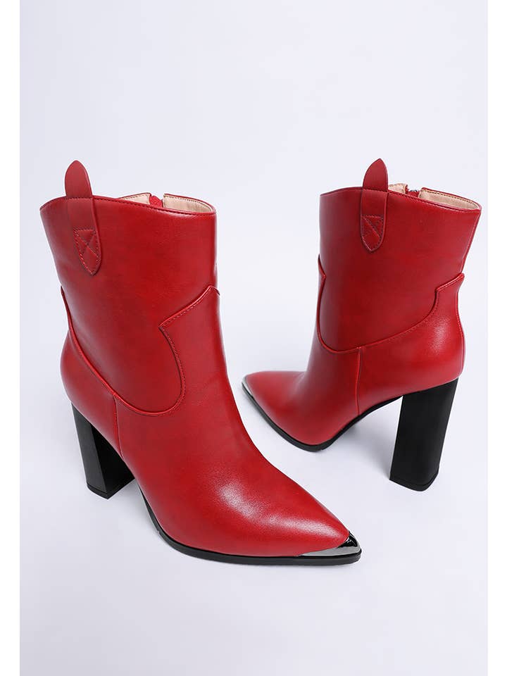 Rag Company - Wholesale Booties - Women's - Hatter Pointed Toe Faux Leather Boots7