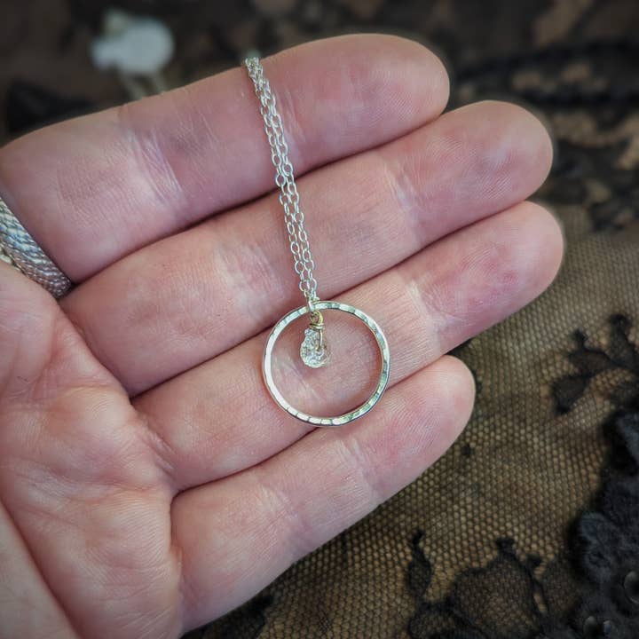 Maxi Cif Designs - Wholesale Pendant/Charm Necklace - Herkimer Diamond Roundabout Necklace