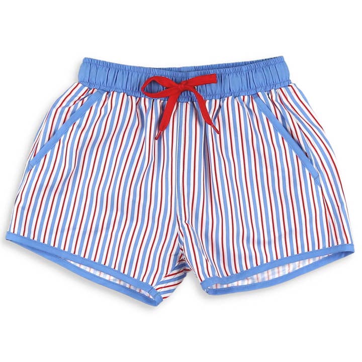 Boardies à rayures américaines pour la vente par Shrimp and Grits Kids