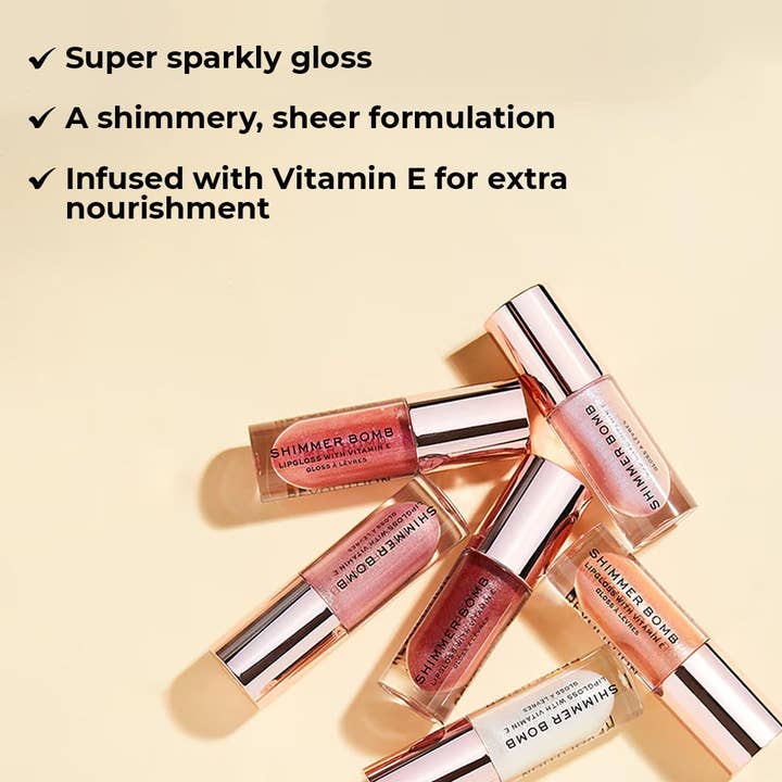 VIAI Beauty – wholesale Lip-gloss – REVOLUTION Shimmer Bomb Lip Gloss