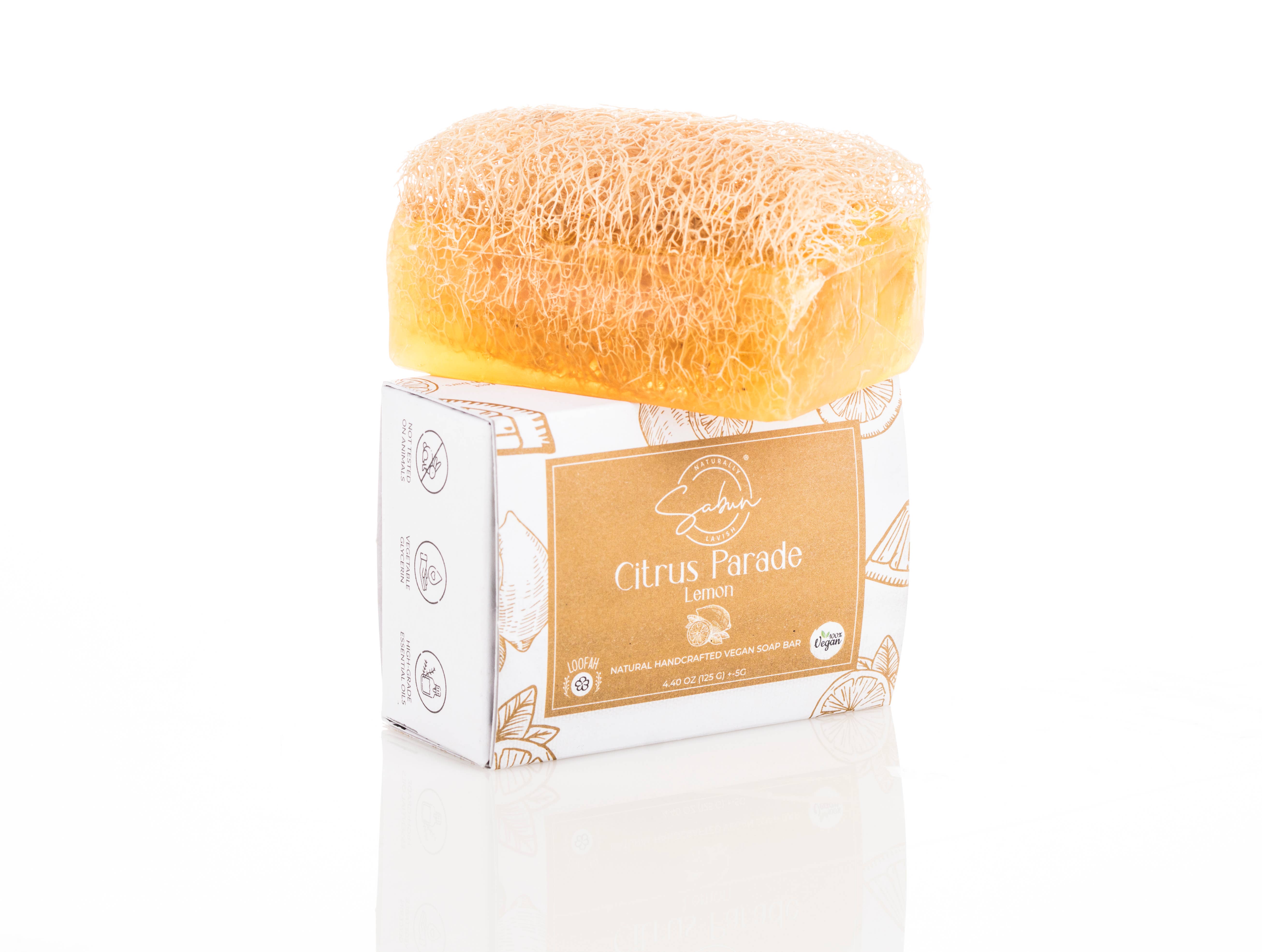 SABUN CO. - Wholesale Zeepblok - Natuurlijke handgemaakte Loofah Lemon Soap Bar1