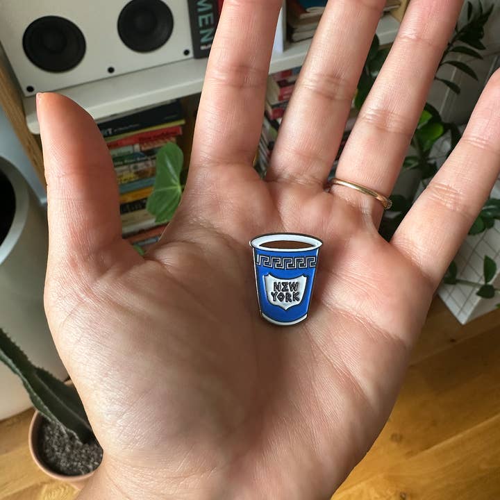 CaraCaraNYC - Wholesale Lapel Pin/Button - NYC Coffee 1" Enamel Pin7