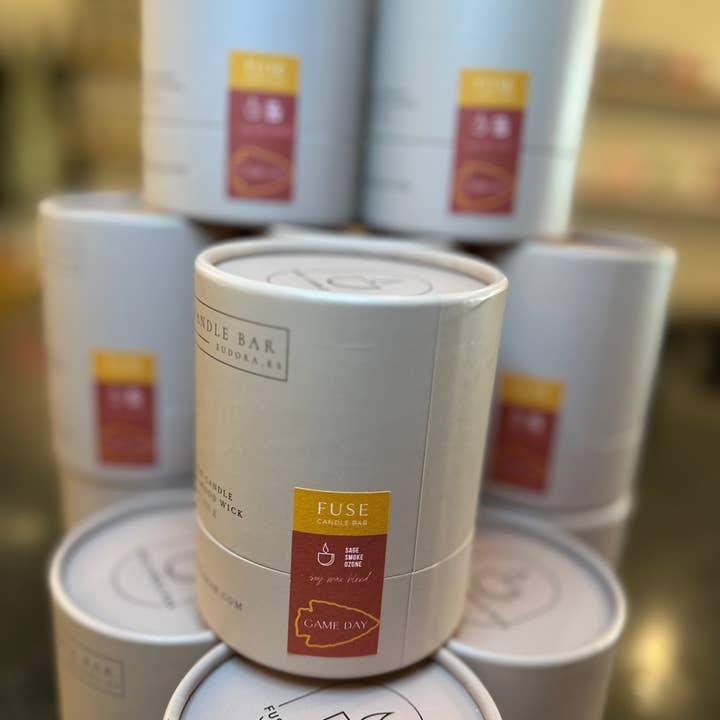 Fuse Candle Studio - Wholesale Jar/Filled Candle - KC Chiefs Candle - “Game Day”- Soy Wax Blend Candle2