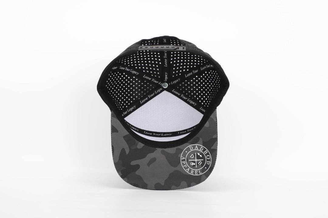 Dadbod Apparel - Vendita all'ingrosso Cappellino da camionista - Uomo - Cappello con logo attivo Premium a 6 pannelli (mimetico nero)4