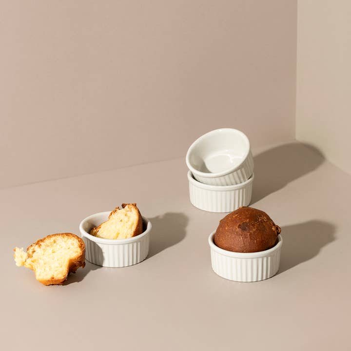 GHARYAN Stoneware & Olive Wood Tableware | Ships from USA - Vendita all'ingrosso Pirottino - Ramekin in Terracotta Fatti a Mano | Dal Forno alla Tavola