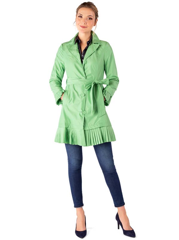 Trench avec plis à l'ourlet pour la vente par ZUMBI Fashion Store