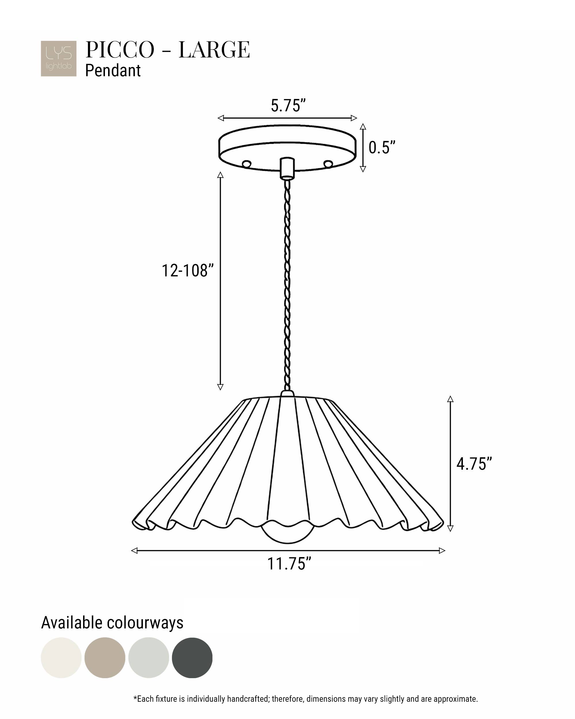 LYSlightlab - Vente Lustre/Suspension - Suspension en céramique Picco | Grand luminaire minimaliste suspendu8