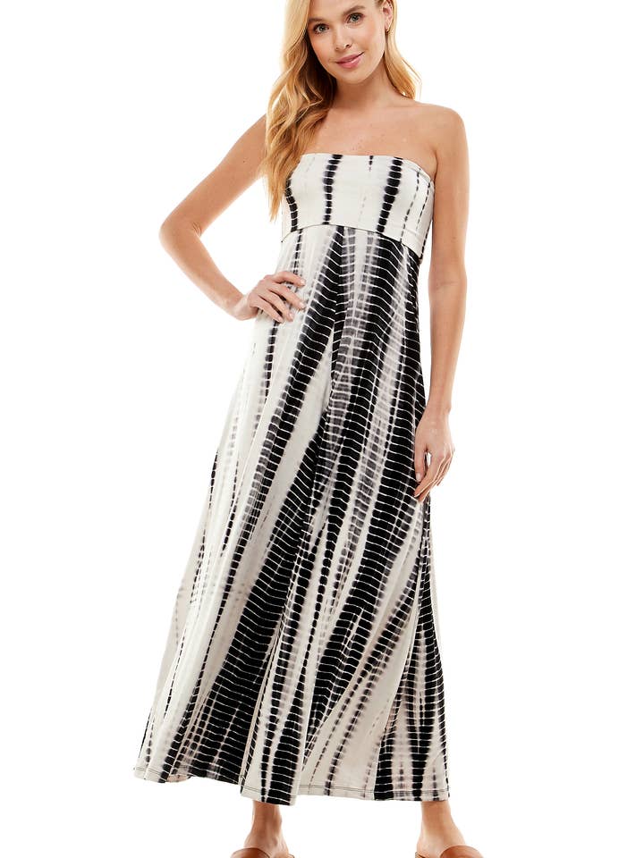 Tuta tie-dye in bambù senza spalline per la vendita all'ingrosso da parte di LOVING PEOPLE