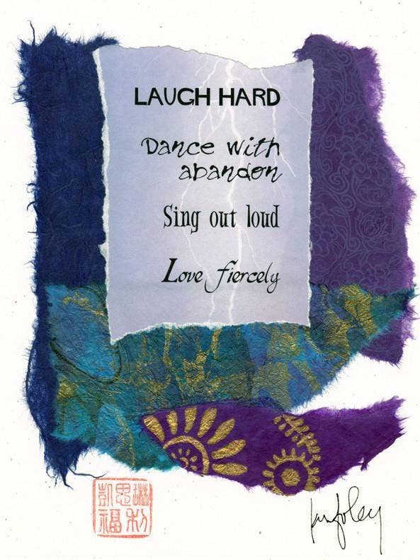 Laugh Hard (Original wall art) for wholesale by Ampersand Cards