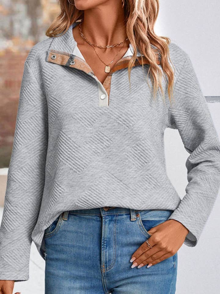 CWOHOL1006_FALL HIGH-NECK LONG-SLEEVED BUTTON-UP HOODIE for wholesale by NINEXIS