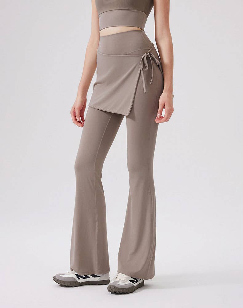 Crave by FW – wholesale Athletic/lounge leggings – Women's – High Waisted Yoga Flare Leggings Wide Leg Pant with Skirt10