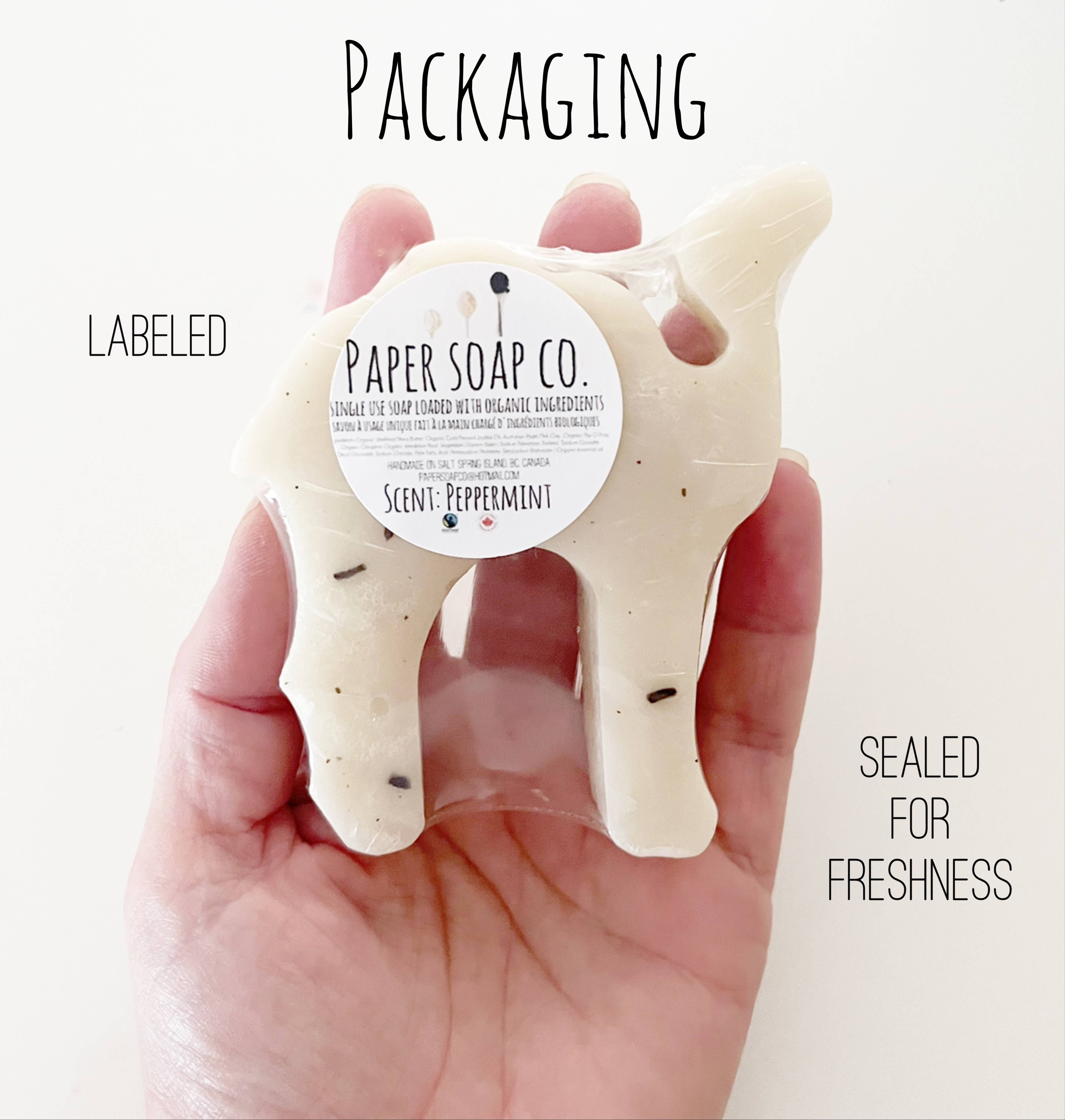 Paper Soap Co – sabonete sólido por atacado – Turtle - Sabonete - Embrulhado2