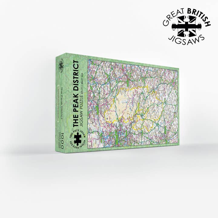 GB Jigsaws Ltd - Wholesale Puzzle - Adult - THE PEAK DISTRICT MAP - Pieceful Map Jigsaw Puzzle