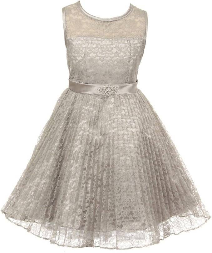 iGirlDress - Wholesale Jurk - Kinderen - Meisjes Plooirok Kant Bloemenmeisjesjurk Maat 4-142