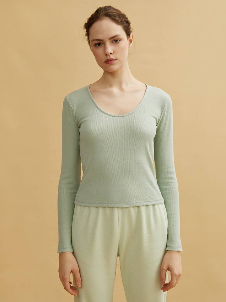 KOTON's Long Sleeve, Ribbed Long Sleeve for wholesale by KOTON