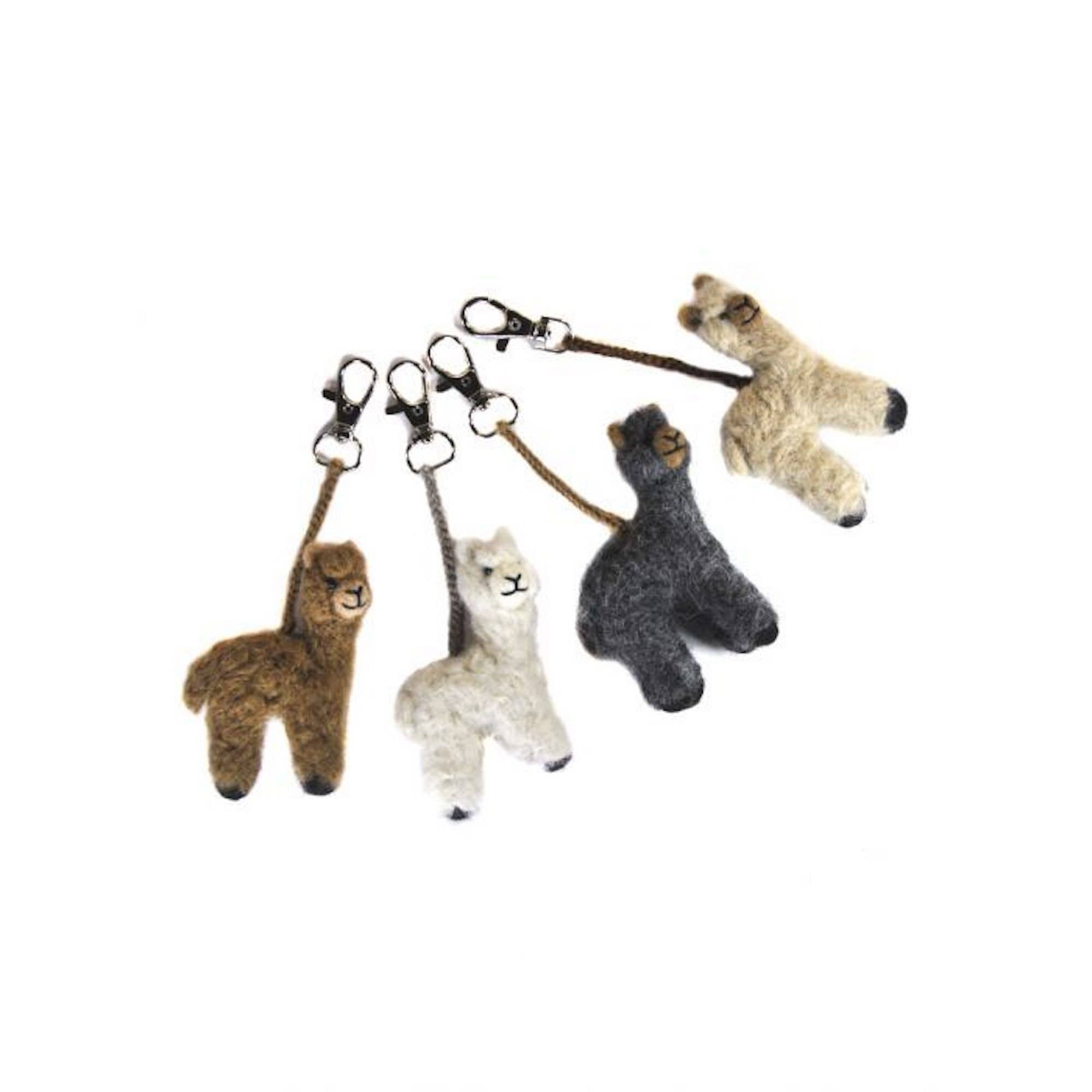 Lanart Alpaca - Wholesale Keychain - Unisex - Alpaca Charm - Artisan Hand-Felted Alpaca Sculpture6